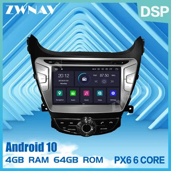 PX6 4+64 Android 10.0 avto multimedijski predvajalnik Hyundai Elantra 2016 avto radio stereo navi dvd predvajalnik, gps, BT vodja enote