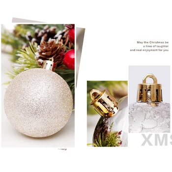 30Pcs 6 cm Božični Kroglice Odlikovanje Zlati Pregleden Visi Xmas Tree Okraski svate Doma Dekor Novo Leto Darilo
