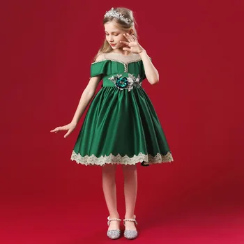 Malčka Princesa Obleko Dekleta, Obleko Praznična Noša Otroci Eleganten Poroka Obleke, Rože Otroci Oblačila Rojstni Vestidos