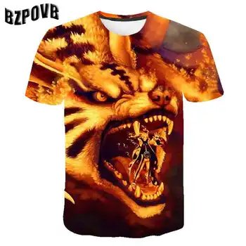 2019 Poletje nove Modne Moške Vrhovi T-shirt Naruto 3D T-shirt Moški Kratek Rokav Tiskanja Priložnostne izšlo T srajce