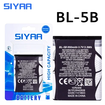 SIYAA Telefona Baterijo BL-5B BL-5C BL-5J BV-5JW za Nokia BL 5B BL 5C BL 5J BV5JW 5070 5140 5200 C2-01 N70 N72 Lumia 520 800 800C
