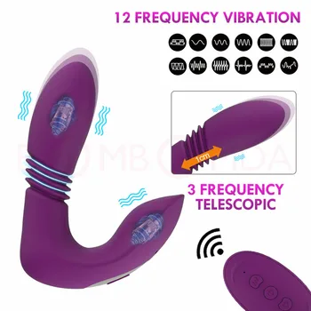 Najnovejši Teleskopsko Vibracij, Dildo, Vibrator G Spot Vibrator z Brezžičnim Daljinskim Klitoris Stimulator Erotično Sex Igrače za Ženske