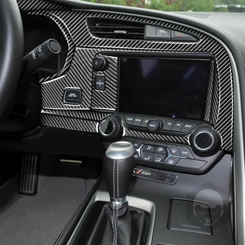 Za Chevrolet Corvette C7 Ogljikovih Vlaken Notranje Nalepke-2019 Krmilna Naprava Shift Radio Vrata Plošči Konzole Dodatki Za Avtomobile