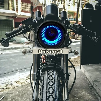 Motorno kolo LED Žarometi, Visoka/Nizka Žarki Blue Angel Eye Krog Klasičnih Kovinskih 12-80V Univerzalni