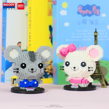 BALODY risanka srčkan živali miško nekaj sestaviti gradnike otroci igrače za darila
