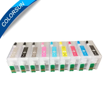 9 barve se lahko ponovno polnijo kartuša za Epson Surecolor P600 SC-P600 tiskalnik z auto reset čipi T7601 - T7609 kartuša
