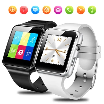 X6 Pametno uro S Kamero KARTICE TF Kartice Pedometer Fitnes Tracker Bluetooth Ure Za Android IOS Huawei Telefon Xiaomi Watch