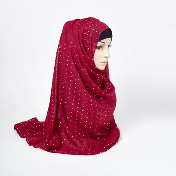 Moda za Ženske Muslimanskih Šifon Hidžab polka dot šal 2020 Nova Barva Muslimansko Ruto Hijabs Ženski Stoles Kritje Bonnet Headscarf