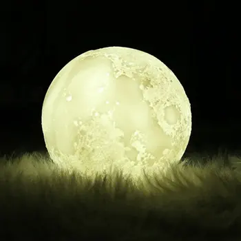 Zraka Vlažilnik 3D Luna Lučka lučka Difuzor Aroma eteričnega Olja USB Ultrazvočno Humidificador Noč Kul Megle Čistilec