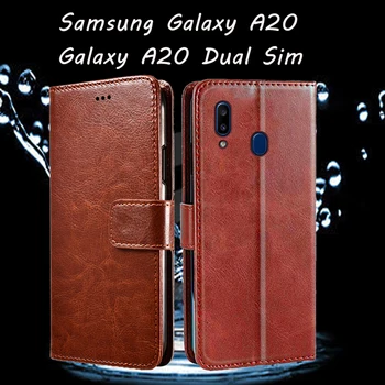 Za Samsung Galaxy A20 Dual Sim Ohišje Za Samsung A20 20-SM-A205F/DS Pokrovček Coque Funda PU Usnje Denarnice Capas