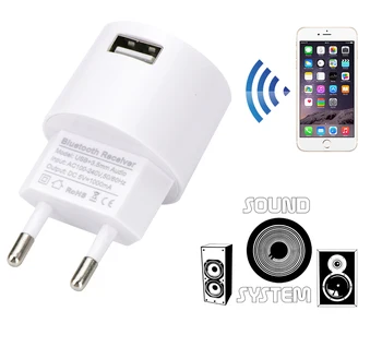 AC 110V 220V Audio Adapter USB Polnilnik Brezžična tehnologija Bluetooth Sprejemnik Adapter 3.5 MM AUX V5.0 Avdio Glasbeni Sprejemnik EU NAS Plug