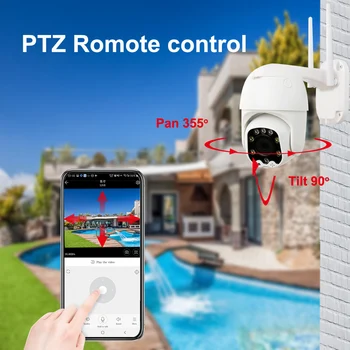 1080P/5MP PTZ WIFI IP Kamera na Prostem, 5X Zoom Brezžične Kamere, Zaznavanje Gibanja H. 265 P2P ONVIF Varnostne Kamere Camhi