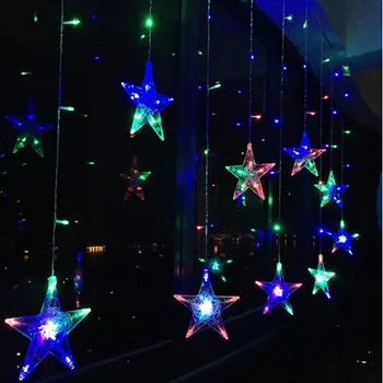 Nova Zvezda LED Zavese Niz 2M 6.5 ft Božič Pravljica Garland Luči Zaprtih 138LEDs 8 Načini Za Dekoracijo Doma 220V EU PLUG