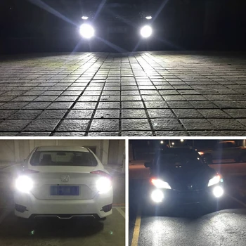 2pcs H7 H11 H8 LED HB4 9006 HB3 9005 LED Avto meglenke Auto Drving Lučka 6000K Bela 12V