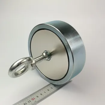 1pcs Dvojno Straneh 1000KG Navpično Magnetni Privabljanje Površine Neodymium Ribolov Magnet Pot Super Moči Priklic Orodja Magnet