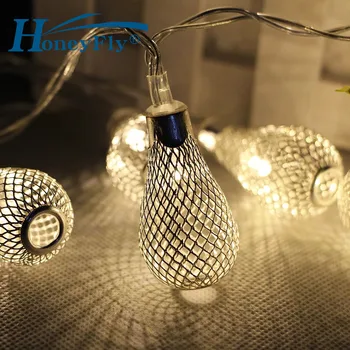 HoneyFly 20 Led Niz Luči AA Baterija Upravlja Božično Drevo Garland Svetlobe Poroko Festival Domov Dekoracijo Votlih Obesek