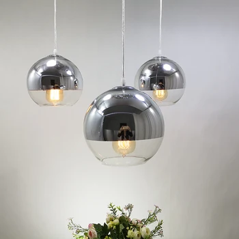 Nordijska steklo obesek luči 15 20 25 30 cm stekla, ki visi vzmetenje svetilka dinning restavracija doma industrijske razsvetljave v zaprtih prostorih