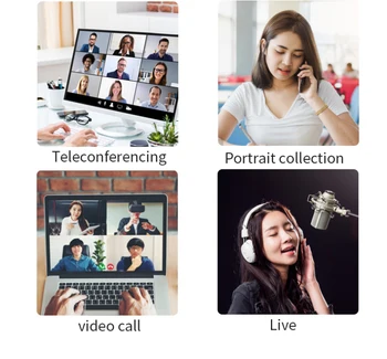 Webcam 1080P samodejno ostrenje, Spletna Kamera Z Mikrofonom Spletni Camara Za Računalnik PC Gamer Celoten Video USB Video Kamere Web Cam