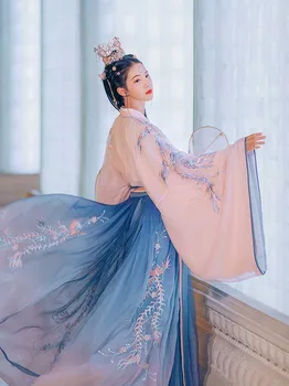 Velika Velikost 6XL Ženske Hanfu Kitajski Starodavno Tradicijo Poročno Obleko Fantasia Ženske Pustni Kostum Obleko Za Lady Plus Velikost 5XL