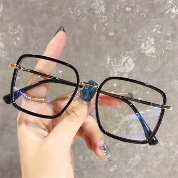 Luksuzne Blagovne Znamke Anti Modra Svetloba Blokiranje Očala Retro Pregleden Računalnik Očal Okvir Za Ženske, Moške Optični Kvadratnih Očala