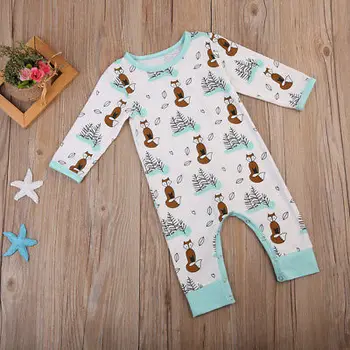 Pudcoco Baby Jumpsuits 0-24M Novorojenega Dojenčka Baby Boy Girl Bombaž Romper Jumpsuit Obleke Obleke