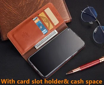 Naravno Usnje Denarnice za Kartico sim Book Case Za HTC U Ultra/HTC U Play/HTC U12 Plus držala namestite Pokrov Magnetni Funda Coque Funda