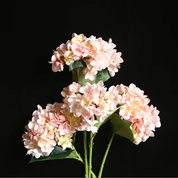 5 grozde umetno hydrangea Visoke kakovosti ponaredek cvetje Doma Dekor Diy jedilno mizo Notranja oprema vaze, za dekoracijo,