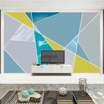 Po meri Foto Zidana Tapete Za Stene 3D Sodobne Umetnosti Povzetek Geometrijske Marmorja Vzorec TV Ozadju Stene Pleskanje dnevne Sobe