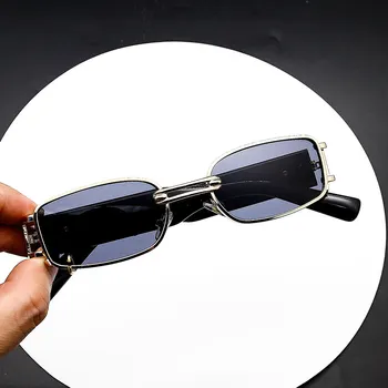 Pravokotnik sončna Očala Ženske Modni Steampunk Oblikovalec Očala za Sonce, Kristalno Letnik Odtenki Očala UV400 Oculos