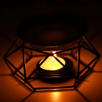 1 nastavite geometrijske keramični eterično olje sveča kovanega železa aromo, ki gorilnik aromo W8EA