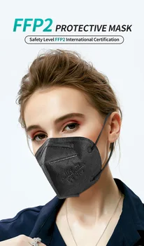 FFP2 Črne Maske KN95 maske za zaščito pred virusi, mascarillas ffp2reutilizable mascherine ffp 2 mascarillas kn95 certificadas