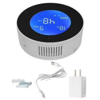 WIFI Tuya Smart Zemeljskega Plina Detektor Uhajanja Metana CH4 Puščanje Alarm Monitor Digitalni LCD Temperaturni Senzor za Domačo Kuhinjsko Uporabo