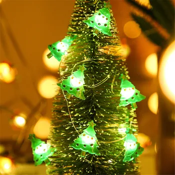Santa Claus Snežinka Wapiti Božično Drevo LED Luči Niz baterijsko Napajanje Razsvetljave Za Poroko Doma Počitnice Stranka Dekoracijo
