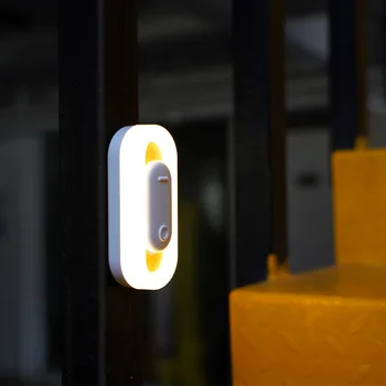 Inteligentni Senzor Noč Svetlobe Človekovih Indukcijske lučka Magnetni Svetlobe LED, USB Polnilne Kabinet Stenske Luči za Dom Spalnica
