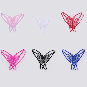 ženske pregleden spodnje perilo, spodnje hlače ženske hlačke seksi čipke metulj dame perilo sequins G strune tangice intimatewear