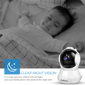 QZT 3MP AHD Fotoaparat 1080P WIFI Brezžični Nadzor CCTV Kamere, IP Ir Nočno Vizijo Baby Monitor 360° Notranja IP Kamera, WIFI