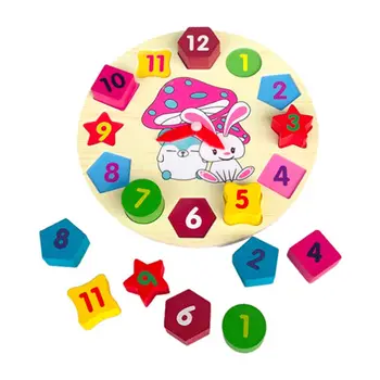 Leseno Uro Izobraževalne Učenje Sortiranje Ura Puzzle Igra Spoznavanja Igrača za Otroke, Malčke Baby