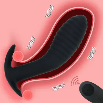 VATINE 10 Hitrosti Analni Čep, Vibrator Sex Igrače za Ženske Prostate Masaža Anus Masturbator Butt Plug Vibrator