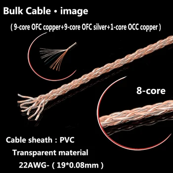 GUCraftsman 5n OFC bakra QDC Anole V3 V6 VX Fusion GEMINI studio UE 18Pro UE11 Pro 6pro ueRM UE 5pro Slušalke nadgradnjo kabel