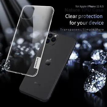 Za iPhone 11 Xr 8 7 Primeru Nillkin 0,6 mm Mehki Silikonski Jasno Kritje za iPhone 11 Max Pro Xs X 8 7 6S 6 Plus 5s SE 2020 TPU Ohišje