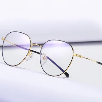 JIFANPAUL Klasičen okrogel okvir retro modra anti-glare očala, moška moda optične leče računalnik očala za moške brezplačna dostava