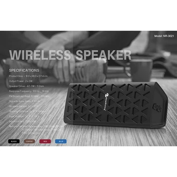 Nov Dizajn za Brezžični Bluetooth Zvočnik Prenosni Zunanji Nepremočljiva Steore Zvočnik za Prostoročno TF Kartice FM Radio