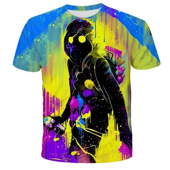 2021 nova otroška T-shirt Fantje / Dekleta 3D tisk T-shirt zabavno grafiti fashion majica kratek rokav