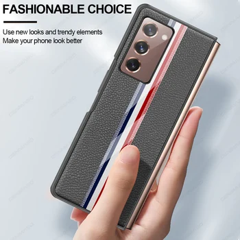 Za Samsung Galaxy Ž Fold2 5G Primeru Moda Shockproof Usnje Luksuzni Telefon Zadnji Pokrovček Za Samsung Galaxy Ž Krat 2 Primera