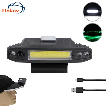 Mini COB LED Indukcijske Klobuk Posnetek Luči USB Polnilne Žarometov Senzor Žarometi Skp Žarometi Luči