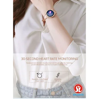 Pametno gledati ženske IP68 vodotesen dolgo pripravljenosti 1.04 palčni Zaslon Srčnega utripa smartwatch za apple andriod ios Lady Watch