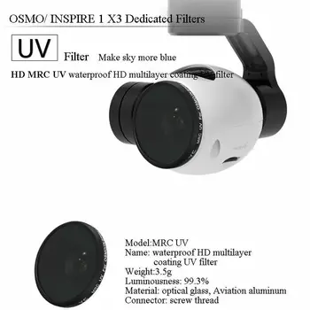 Brusnice Filter UV/CPL/ND2-400/ND8/ND16 Fotoaparat Filter Za DJI OSMO/INSPIRE1 X3