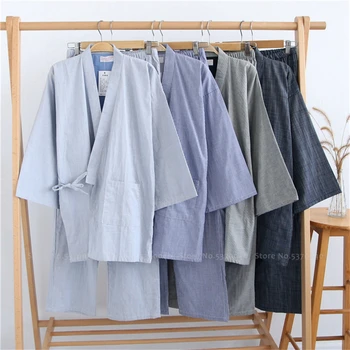 Kimono Sleepwear Moški Ženske Pari Japonski Tradicionalni Yukata Oblačilih, Pižame Določa Haori Ao Dai Nightgown Pižame Hanfu Tang Obleko